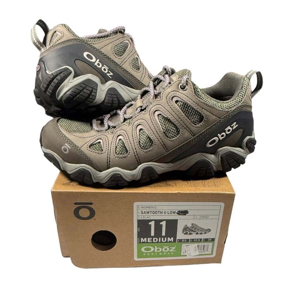 Oboz Sawtooth II Low Size 11 Lilac Hiking Shoes